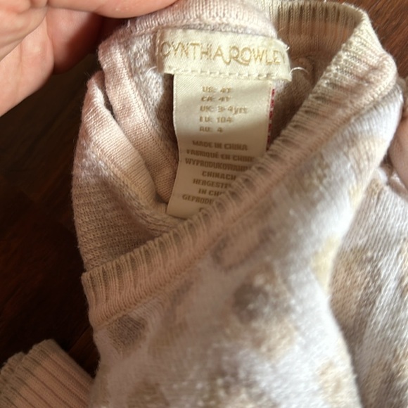 Cynthia Rowley Girls 4T Cheetah Print Sweater Dress - Picture 7 of 9
